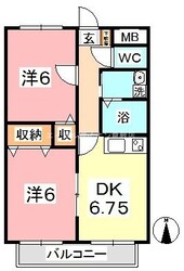 サンヴィラ鴨方の物件間取画像